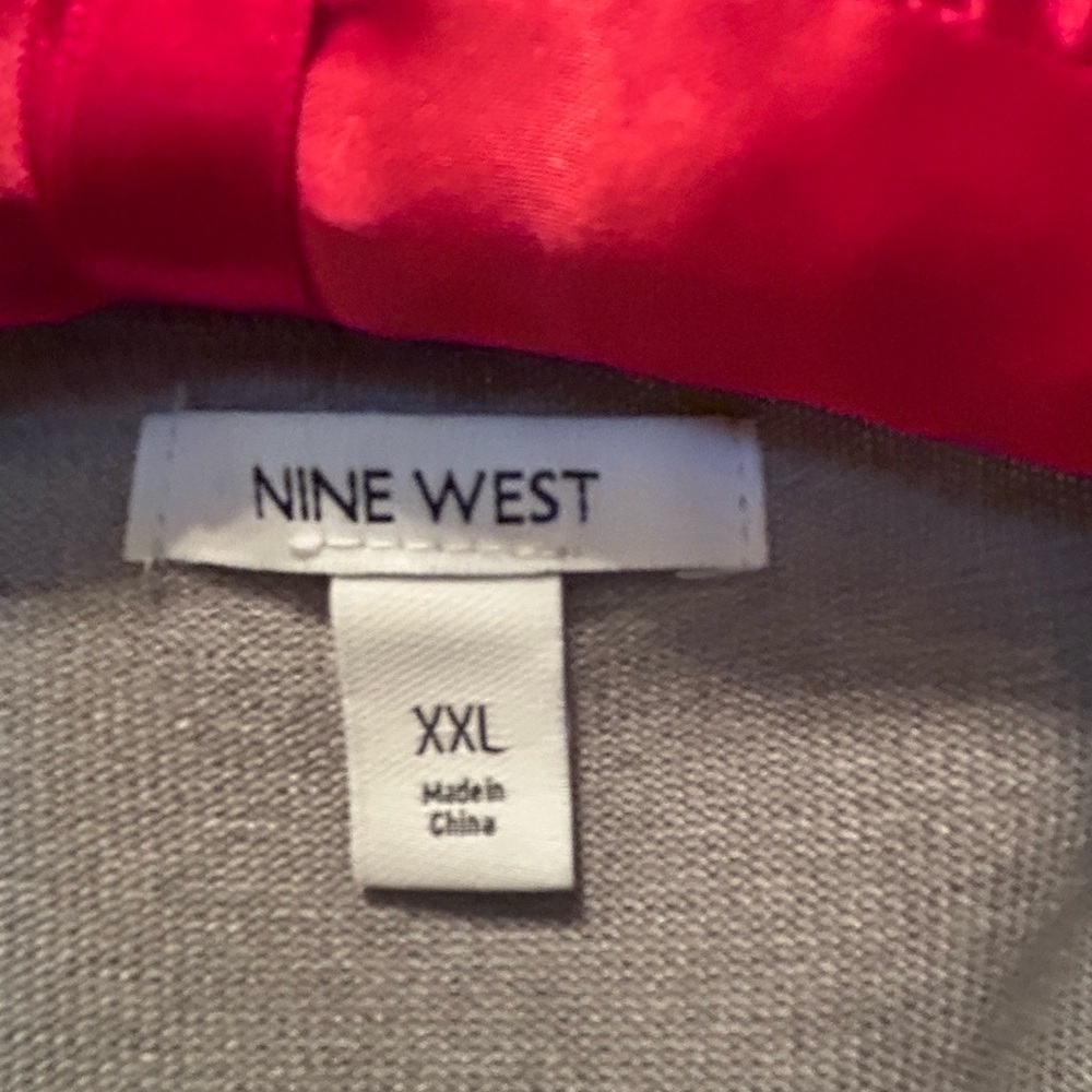 Nine West Heather Gray Open-Front Cardigan - Picture 2 of 3